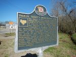A historical marker near Union Springs in Bullock County, Alabama shows the Indian Territory boundary line created by the Treaty of Fort Jackson